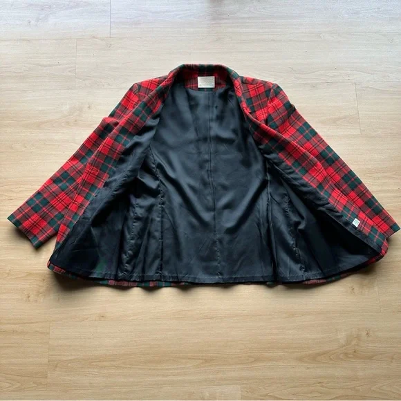 Vintage Pendleton 100% Virgin Wool Tartan Plaid Blazer - Picture 8 of 8